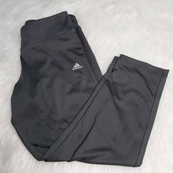 adidas Pants - SOLD Adidas Cropped Gray Athletic Leggings, Sz S